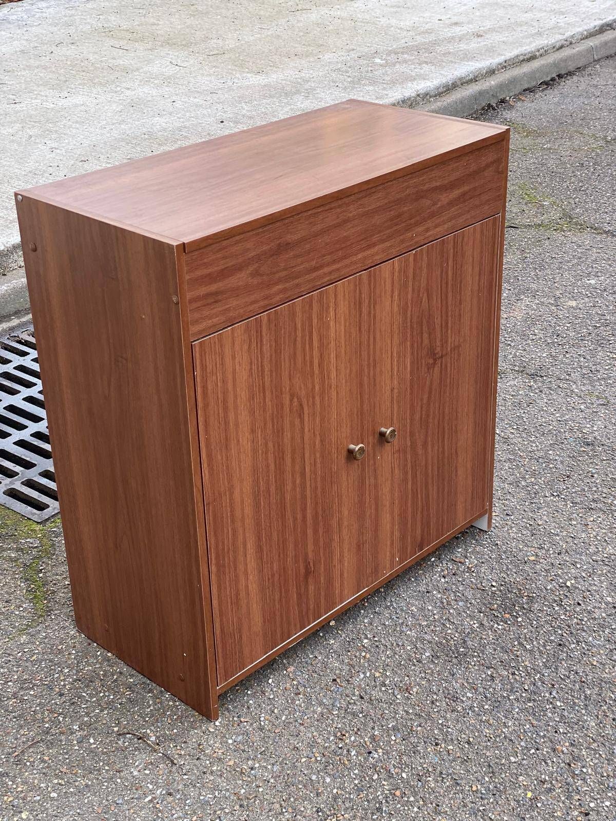 1980s Scandinavian wooden shoe storage cabinet dresser