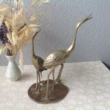 Golden brass herons