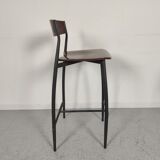 Lot 4 industrial bar stools 70s