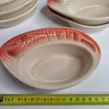Set of 9 Vintage "Crayfish" Ceramic Bowls, "Charles Amand"