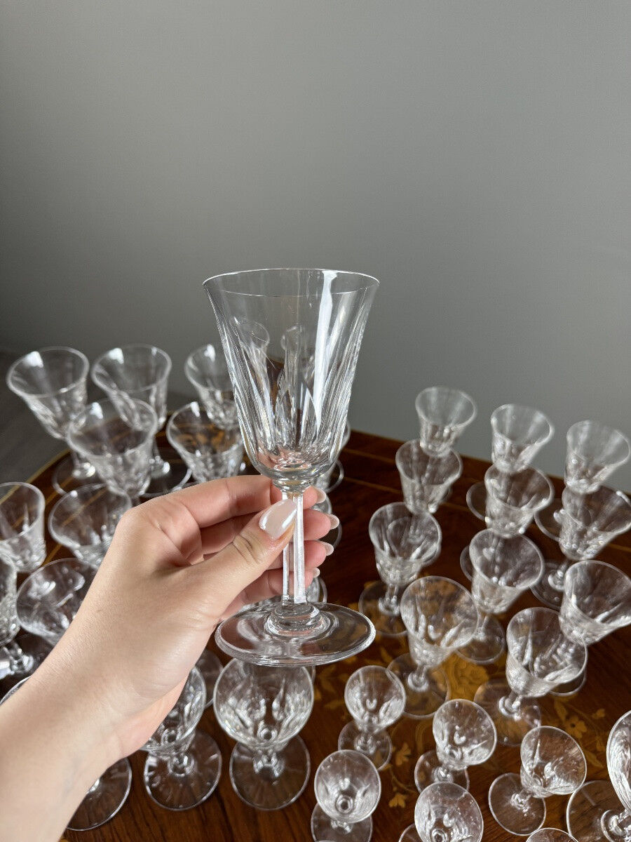 Service of 54 crystal glasses from Saint Louis, Cerdagne model, 20th century.