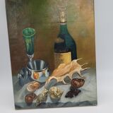 Seafood painting on canvas