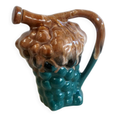 Carafe bottle grape barbotine ALPHO art deco