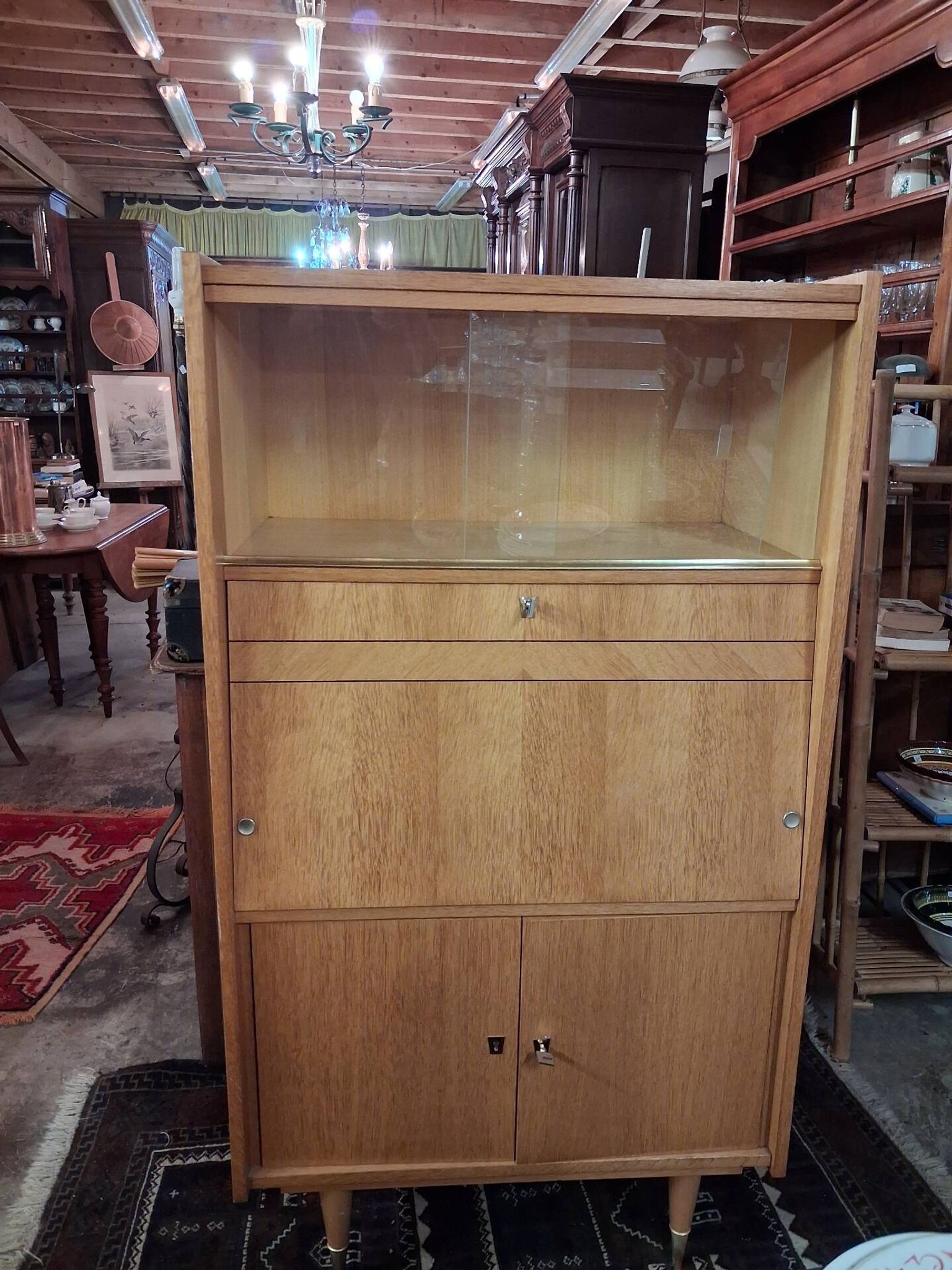 Secrétaire à abattant vintage 1970
