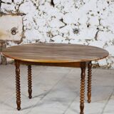 Louis Philippe turned wood drop-leaf table