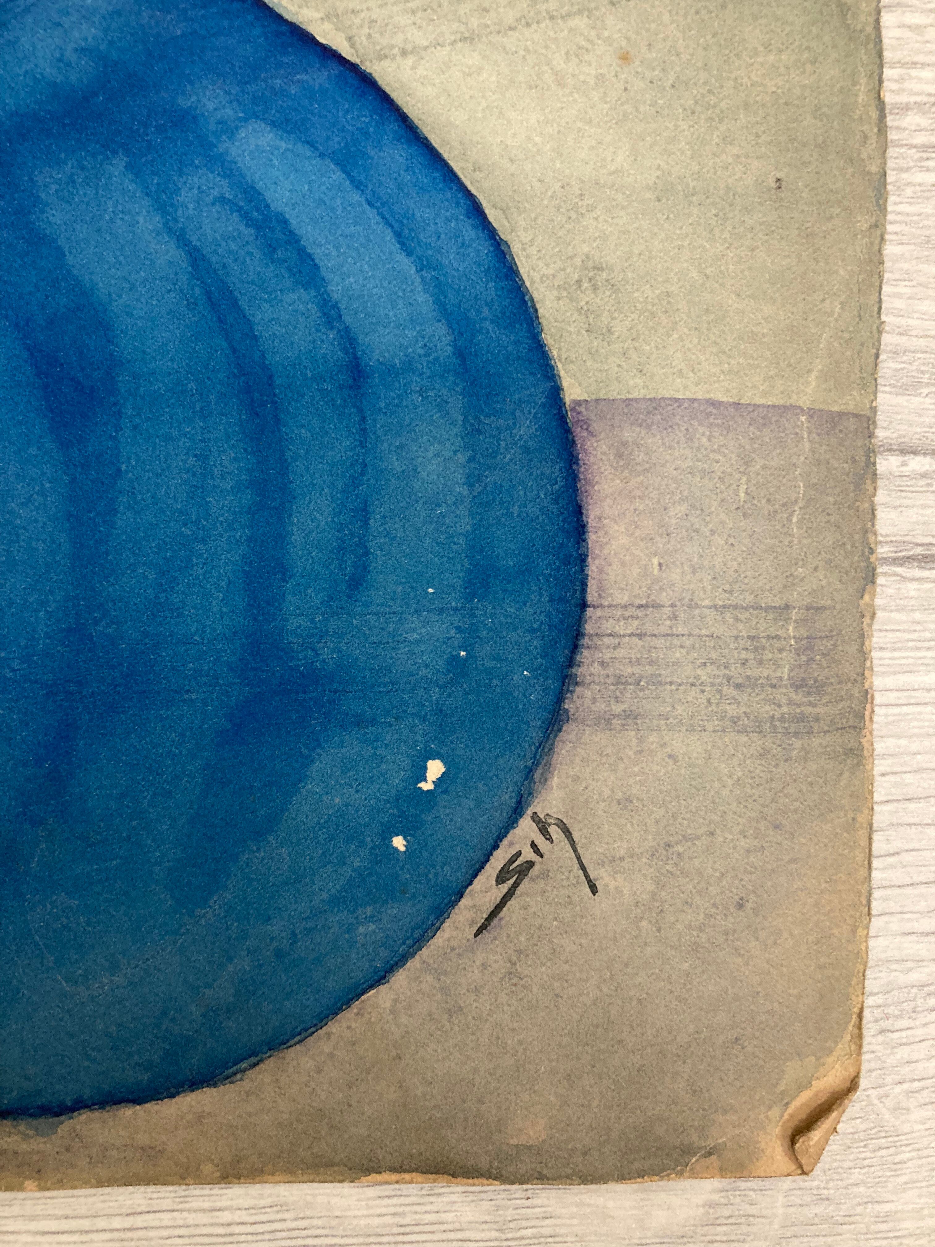 Watercolor with vintage irises