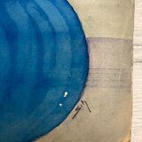 Watercolor with vintage irises