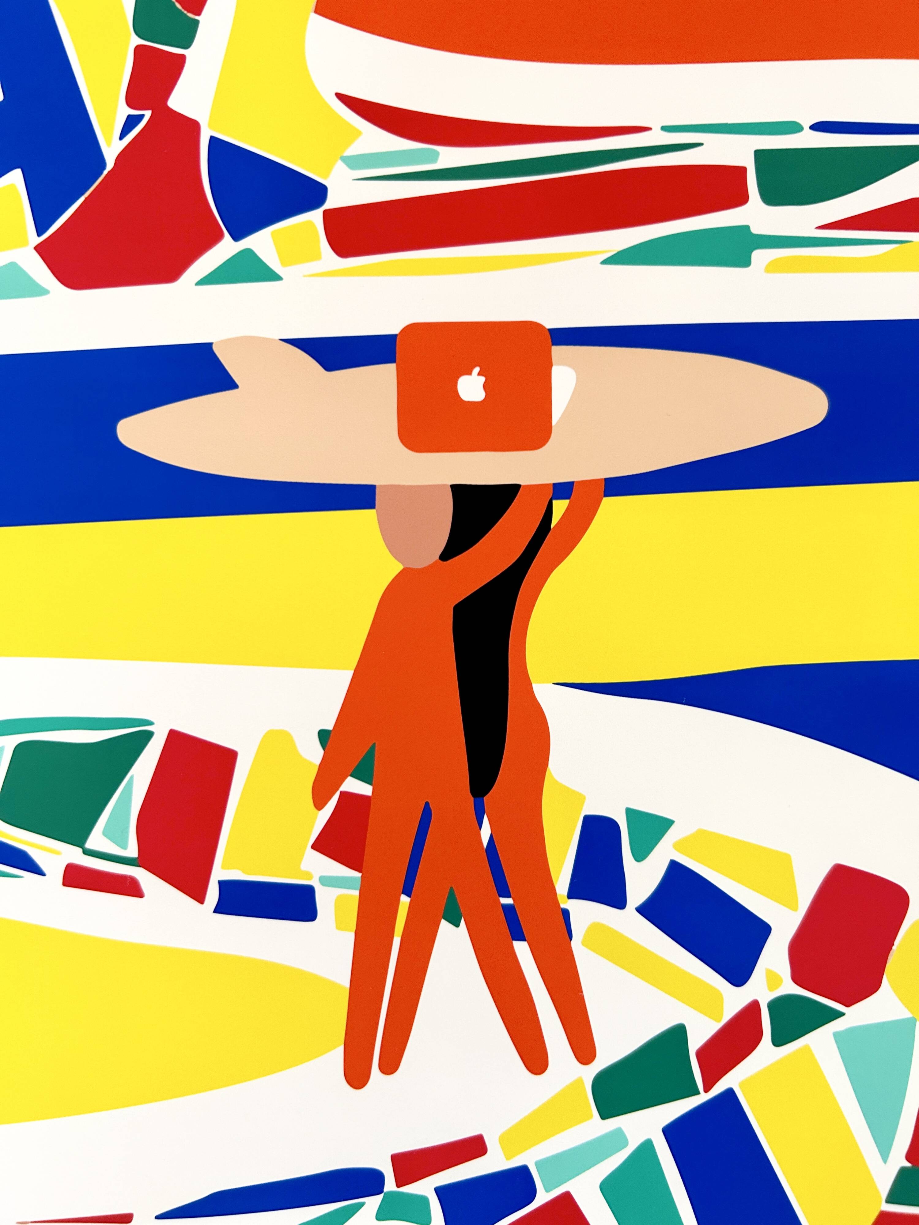 Surf illustration, limited edition of 30 copies, signed by the artist