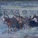 Painting Russian school Oil on canvas / cardboard signed framed dimensions: height -33cm - width -69cm
