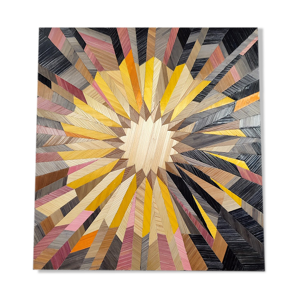 Tableau en collage de pailles de