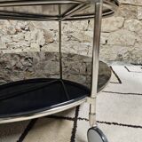 Strind vintage coffee table in black opal glass by Ehlen Johansson for Ikea