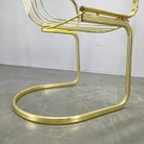 Set of 5 Gastone Rinaldi Brass Dining Chairs for Rima, Italy 1970s