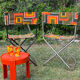 Paire de chaises de camping pliantes vintage - BHV Paris (Années 70)