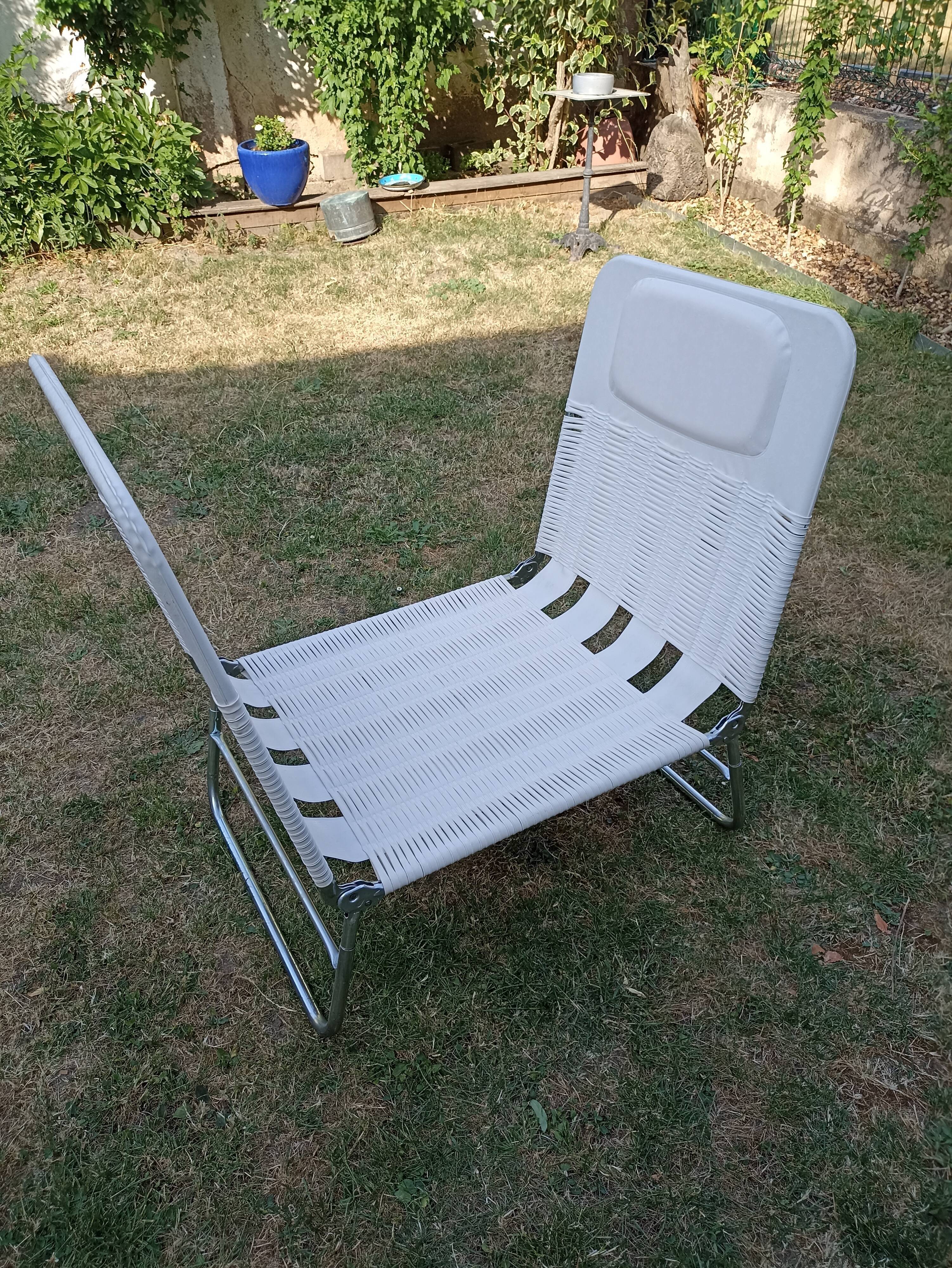 Sunbathing vintage sunbed