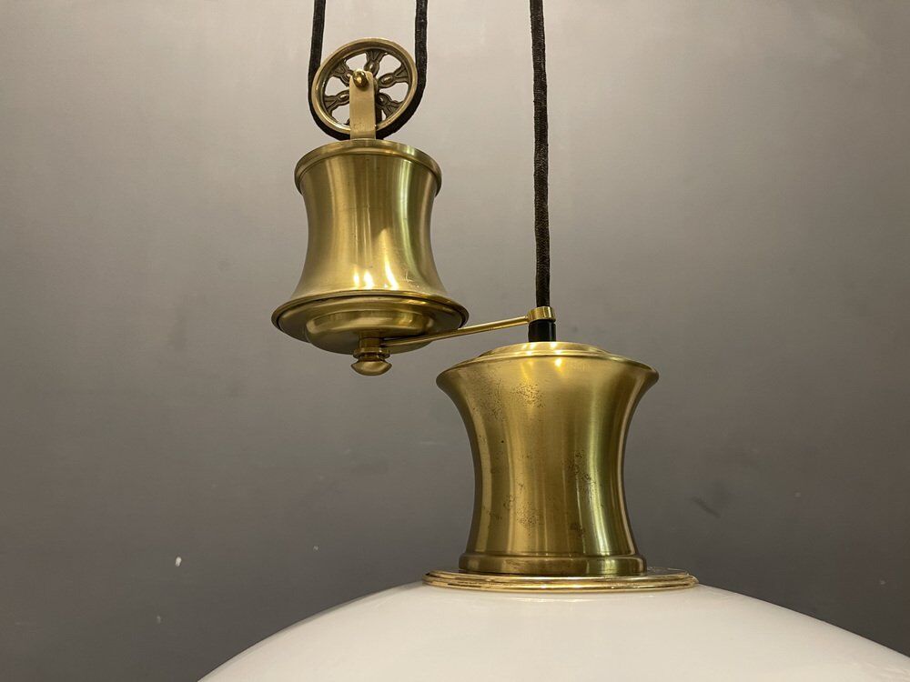 Italian brass light pendant, 1980s