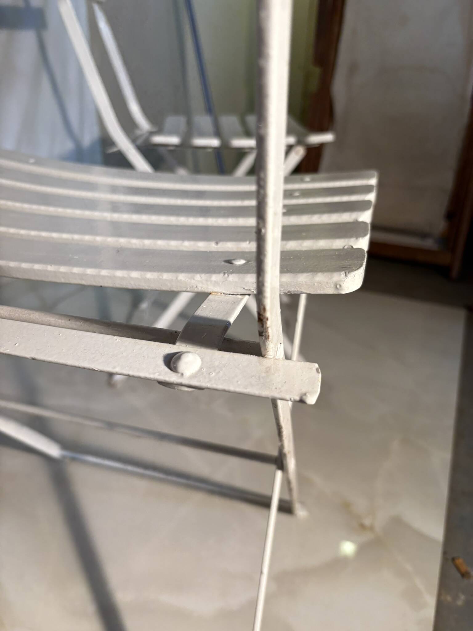 Bistro-style folding garden furniture set – table and 3 chairs