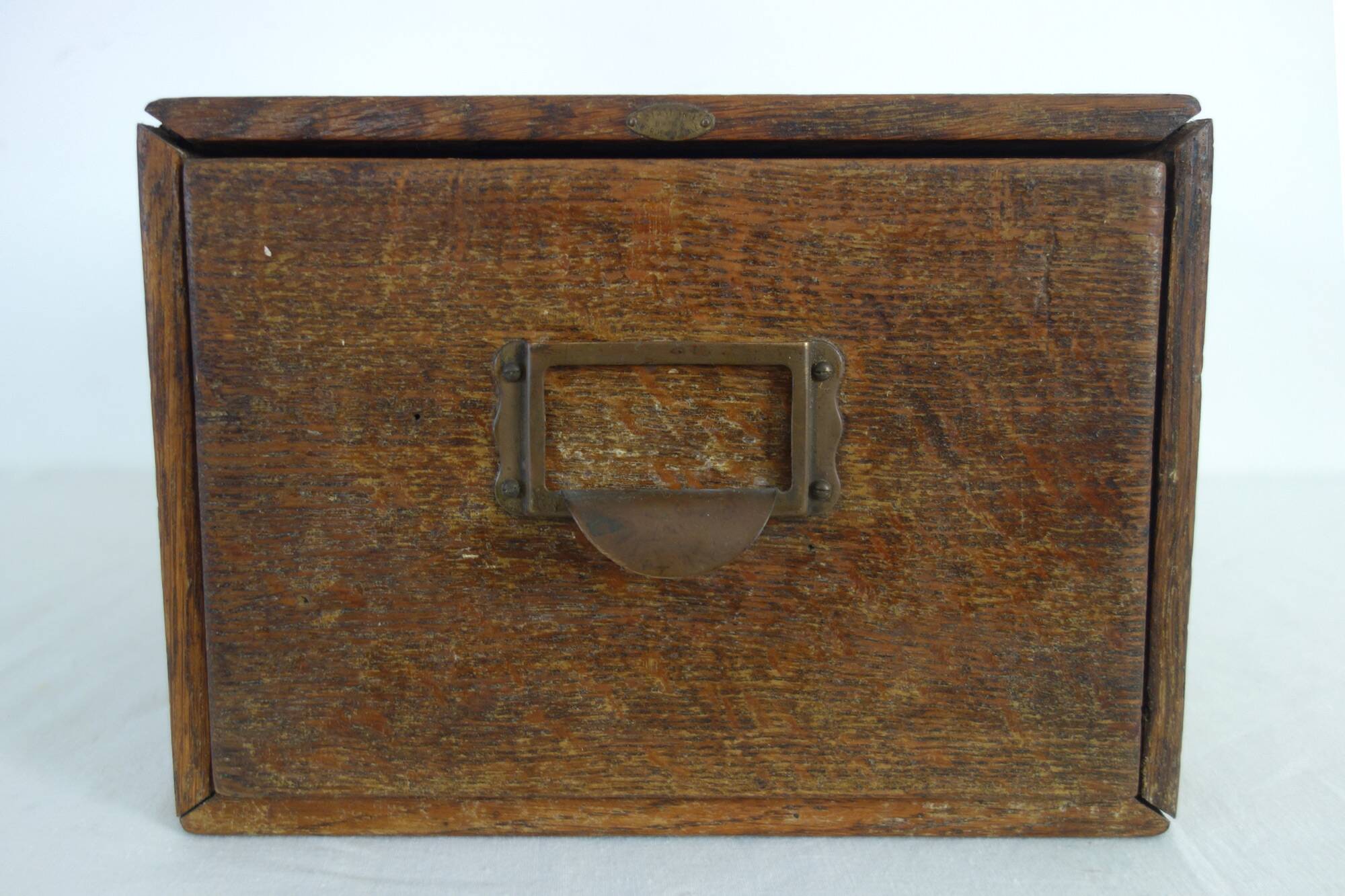 Old wooden administrative filing cabinet from the early 20th century
