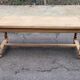 Renovated extendable farmhouse dining table in solid oak, 19th century, 200-300cm.