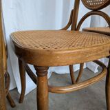 Set of 8 Vintage Bentwood Cane Dining Chair, Thonet Style, 1970s Yugoslavia