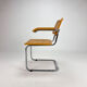 Tubular frame and cane cantilever dining chair, italy, 1970s