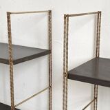 Pair of twisted string wall shelves