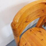 Set of 2 vintage Scandinavian chairs by Rainer Daumiller in pine from the 1960s.