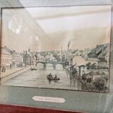 Framed drawing, 19th century, La Sambre
