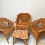 Vintage rattan garden set