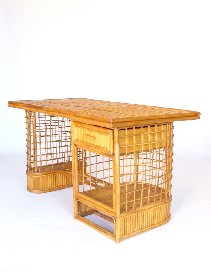 Rattan desk 1950