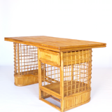 Rattan desk 1950