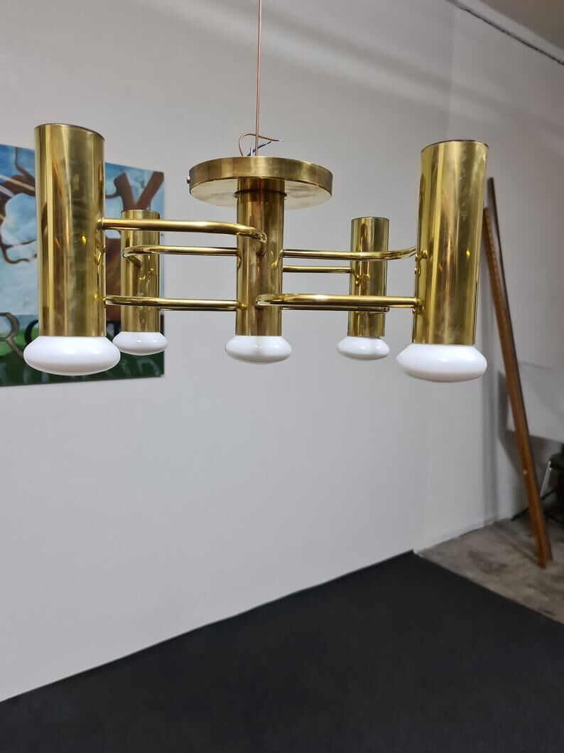 Vintage ceiling light by Leola Lighting Germany