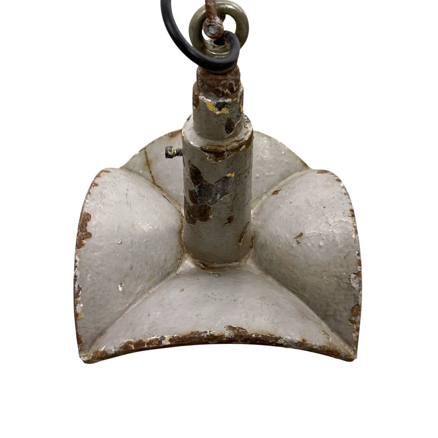 Nr. 1 Vintage industrial mirrored pendant light by Esla