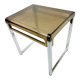 Vintage plexiglass and chrome side table, France, circa 1970