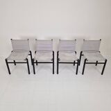 Set of 4 "Mastro" Dining Chairs by Afra & Tobia Scarpa for Molteni, Italy 1980's