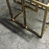 Tables laiton et verre Jean Lefevre