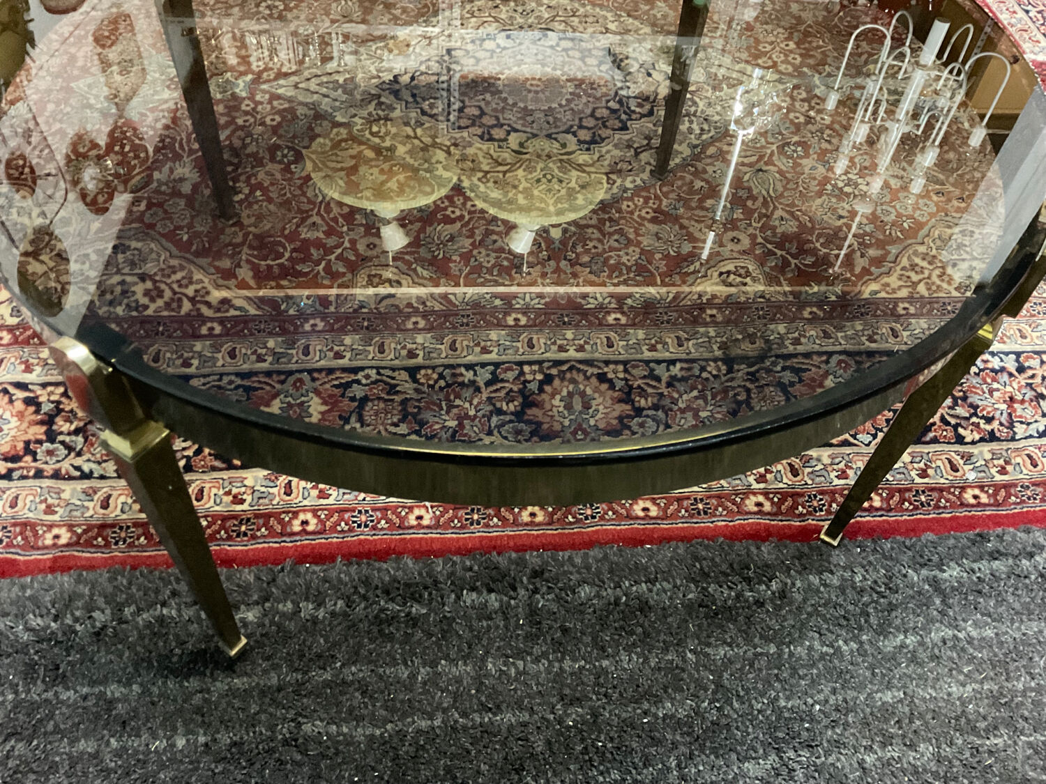 Empire style coffee table in solid bronze