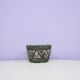 Vintage green & purple ceramic flower pot