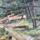 Oil painting walk in the Bailly forest