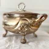 Silver metal tureen
