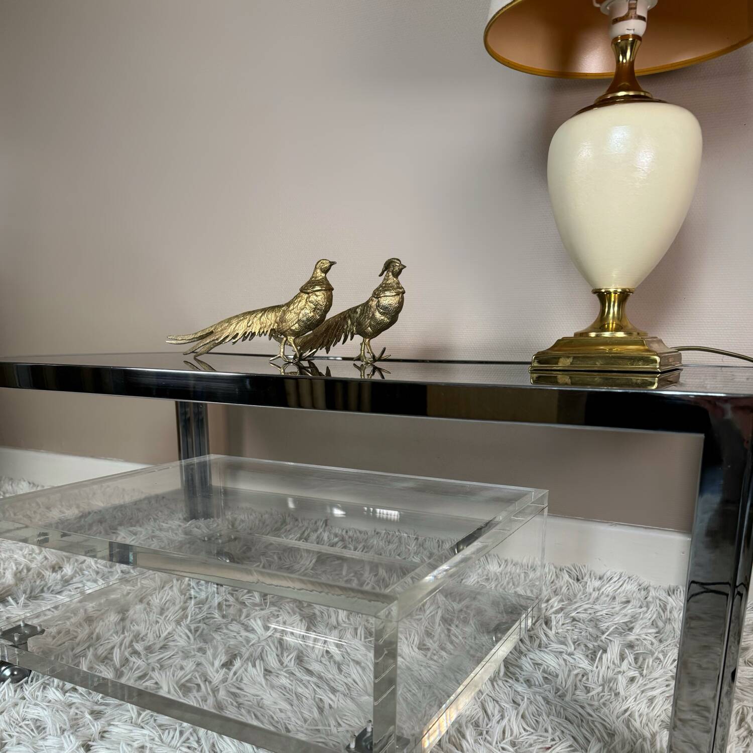 Decorative brass pheasants from the 70s (X2)