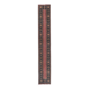 Vintage Turkish hallway rug 61x376 cm
