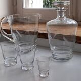 Set of antique carafes and glasses