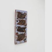 Mid‑Century Ceramic Wall Panel with Stylized Birds by Amphora, Belgium, ca.