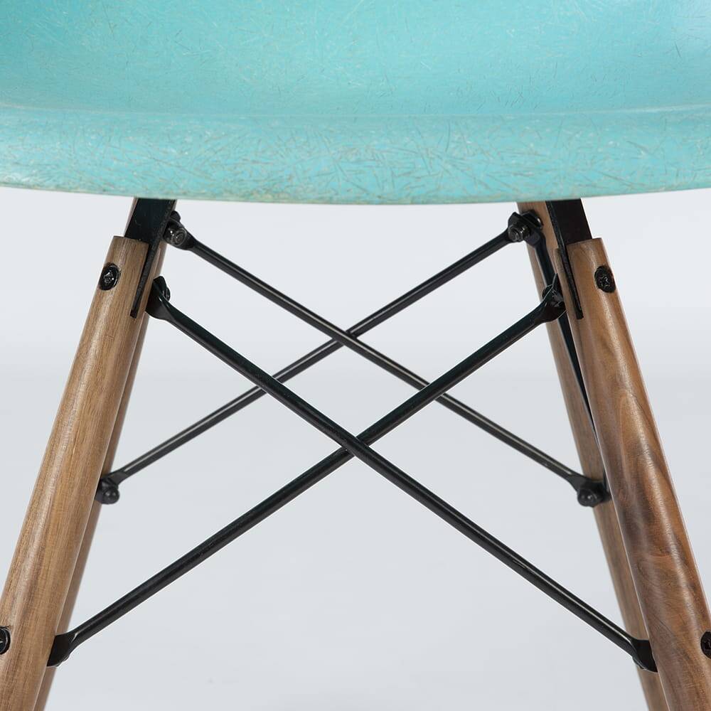 Turquoise Herman Miller Original Vintage Eames DSW Side Shell Chair