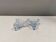 Two beautiful glass candle holders in translucent bluish glass.