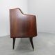 1950s Organic Italian Sideboard with Glass Top and 4 Drawers