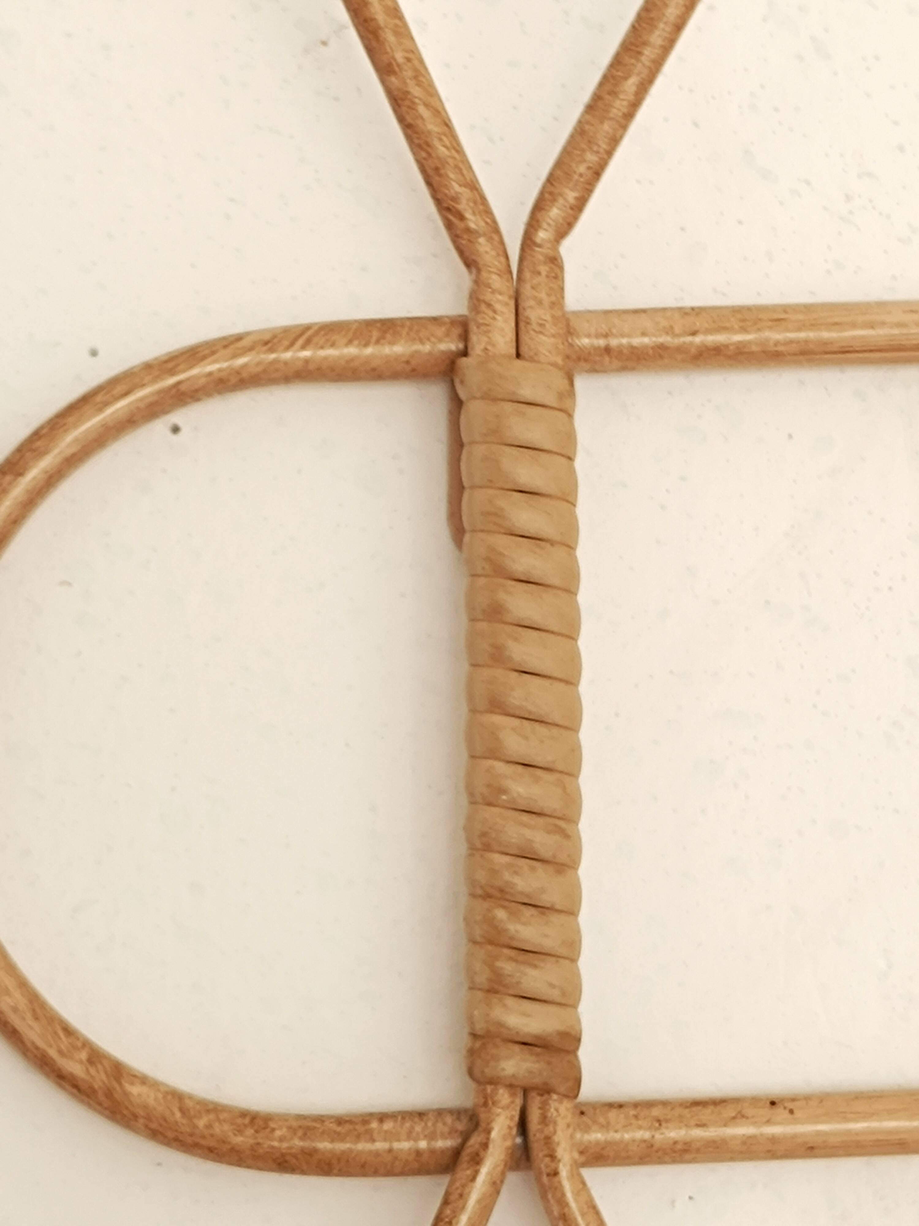 Wall-mounted coat rack imitation wicker