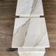 Table basse en marbre de carrare à 3 éléments modulables, design italien ca 1970
