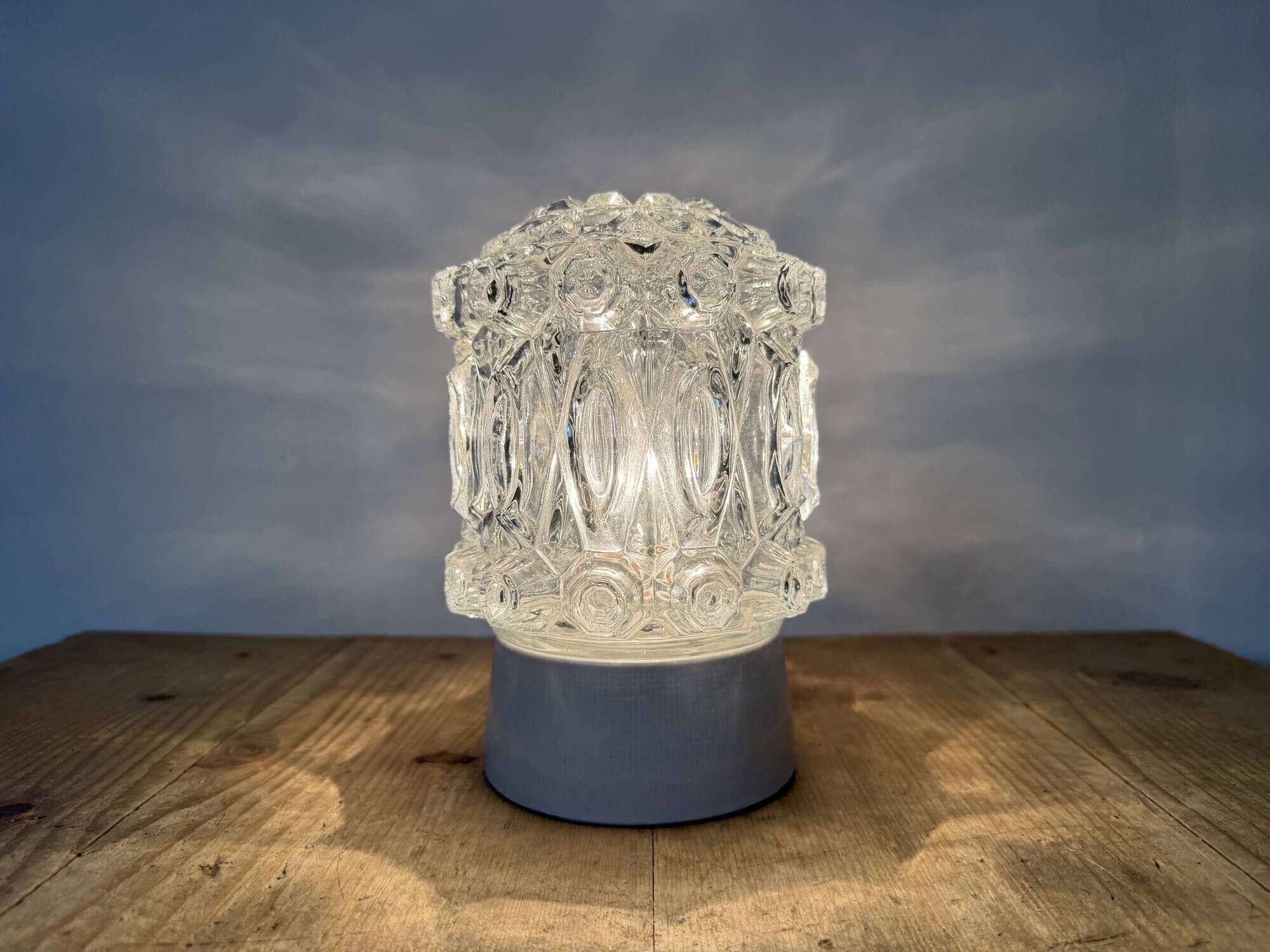 Vintage White Porcelain Ceiling Light, 1970s