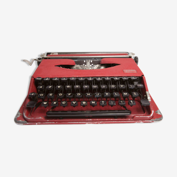 Machine à écrire Gossen Tippa majenta 1950 extra plate Révisée et ruban neuf